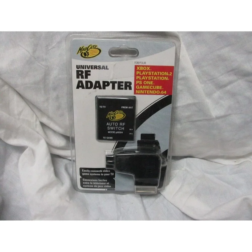 Mad Catz Universal RF Switch Cord 6004 - Xbox GameCube Nintendo 64 PS2 PS1 XBOX